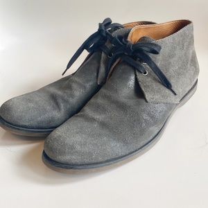 John Varvatos Italian Suede Leather Chukka Boots